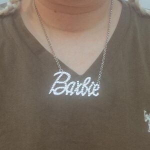 Silver 'Barbie' Pendant Necklace